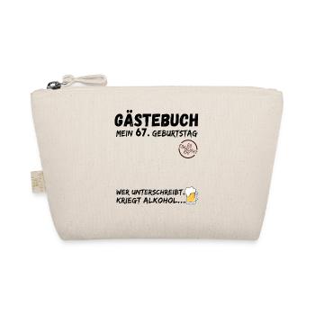 67. Geburtstag Gästebuch Party 67 Jahre - Bio-Täschchen - Natur - Vorne