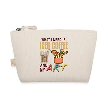What I Need Is Iced Coffee & My Art Awesome - Organic Pouch - nature - Front