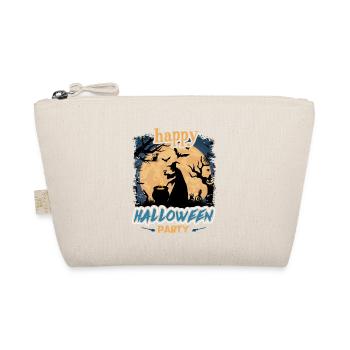 Happy Halloween Party Witch Bat Scary Haunting - Organic Pouch - nature - Front