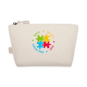 Autism Struggle Education Autistic Autistic Puzzle - Organic Pouch - nature - Front