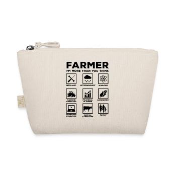 Farmer I'm More Than You Think Farming Tractor Agr - Bio-Täschchen - Natur - Vorne