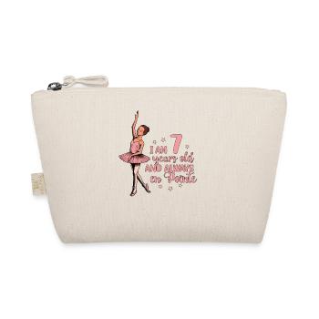 I am 7 years old and always en pointe - Ballerina - Organic Pouch - nature - Front