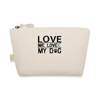 Love me Love my dog - Organic Pouch - nature - Front