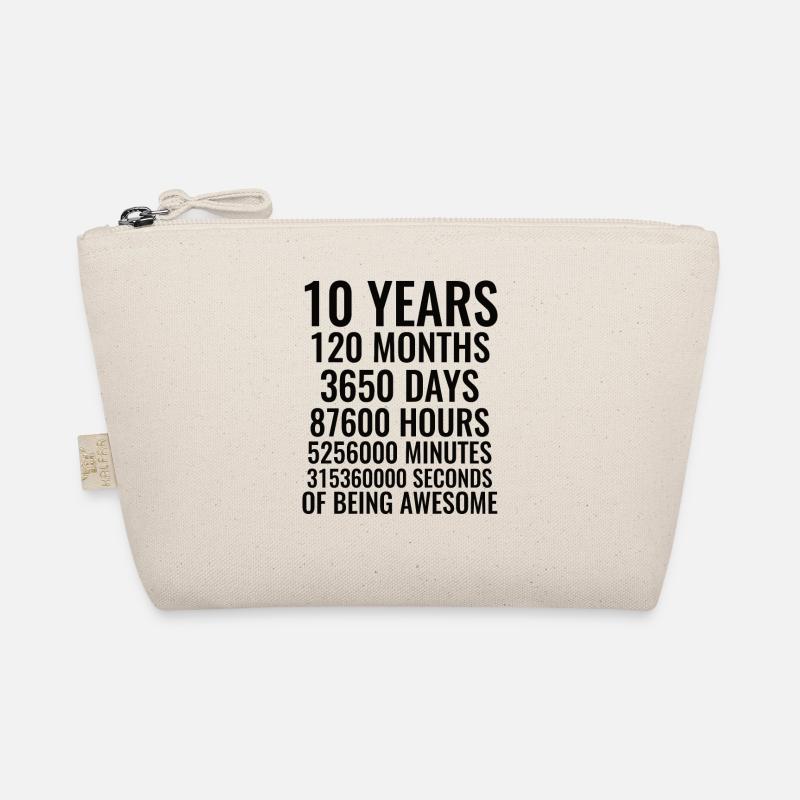 10. Geburtstag 10 Jahre Geburtstags Geschenk - Bio-Täschchen - Natur