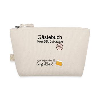 68. Geburtstag Gästebuch Geschenk Zum Geburtstag - Bio-Täschchen - Natur - Vorne