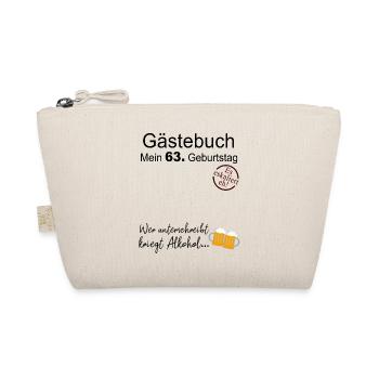 63. Geburtstag Gästebuch Geschenk Zum Geburtstag - Bio-Täschchen - Natur - Vorne