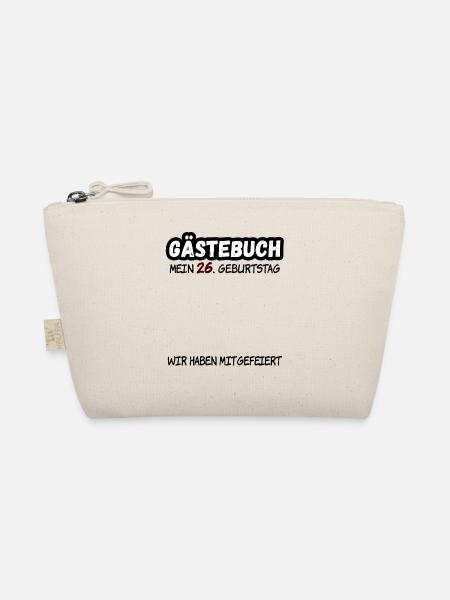 26. Geburtstag 26 Jahre Geburtstagsgeschenk - Bio-Täschchen - Natur - Vorne