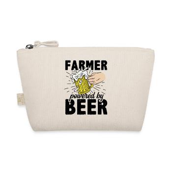 Farmer Powered By Beer Farming Agriculture Tractor - Bio-Täschchen - Natur - Vorne