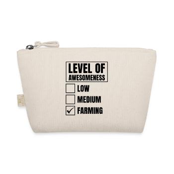 Level Of Awesomeness Low Medium Farmer Agriculture - Bio-Täschchen - Natur - Vorne