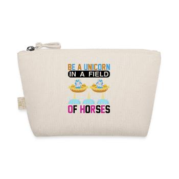 Be a unicorn on a horse meadow Unicorn - Organic Pouch - nature - Front