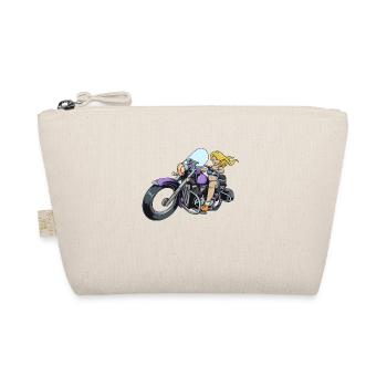 Sexy lady on motorcycle - Organic Pouch - nature - Front