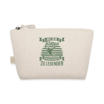 Bogenschiessen mit dem Bogen in den Händen - Bio-Täschchen - Natur - Vorne