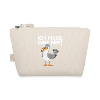 Möwe Im Urlaub Retro Sonne Ich Muss Gar Nix - Bio-Täschchen - Natur - Vorne