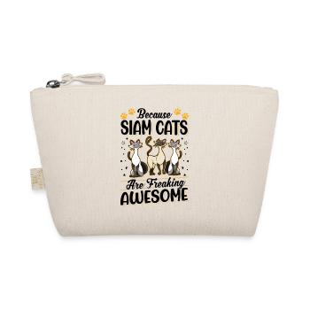 Because Siam Cats are freaking awesome - Organic Pouch - nature - Front