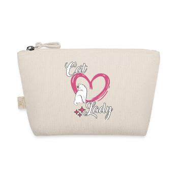Cat lady motif cats gift for you cats - Organic Pouch - nature - Front