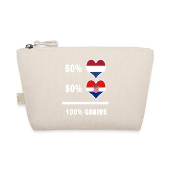 Kroatien und Niederlande Genial / Geschenk - Bio-Täschchen - Natur - Vorne