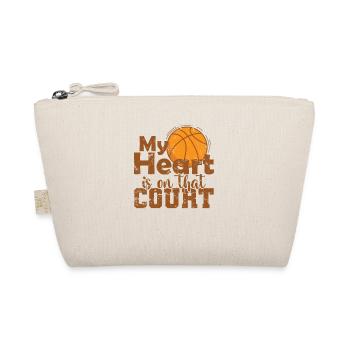 My Heart is on that Court Basketball America - Organic Pouch - nature - Front