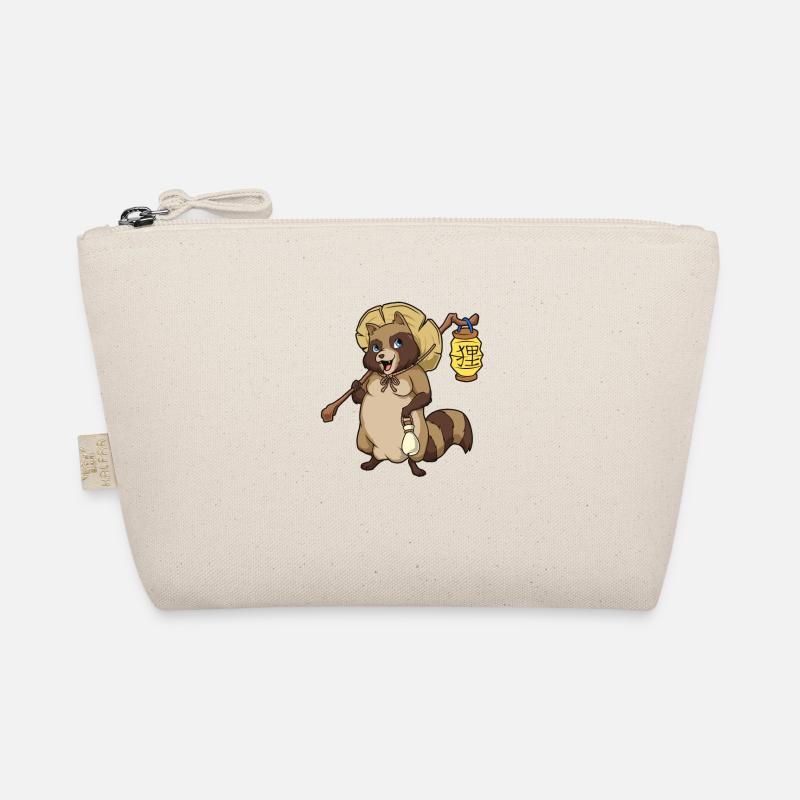 Japanische Yokai Figur Tanuki - Bio-Täschchen - Natur