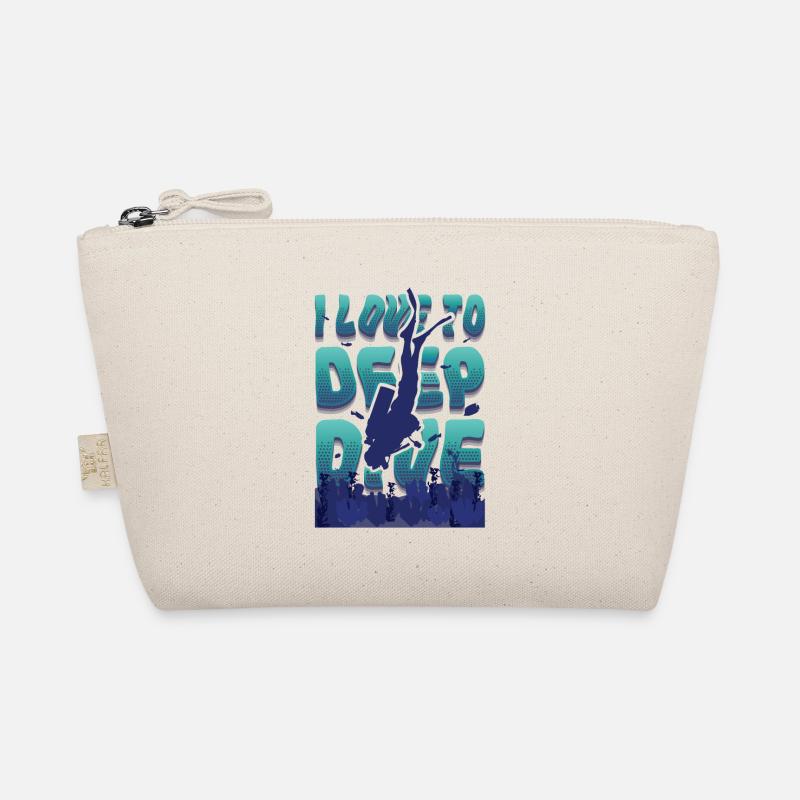 I love Deep Dive Scuba Diving Organic Pouch