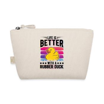 La vie est meilleure avec un Rubber Duck Gummiente - Trousse biologique - nature - Devant