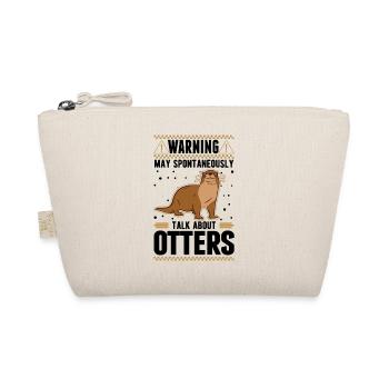 Warnung Otter Fischotter Seeotter - Bio-Täschchen - Natur - Vorne
