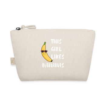 Banana Eating Funny Quote Girl Likes Bananas - Organic Pouch - nature - Front