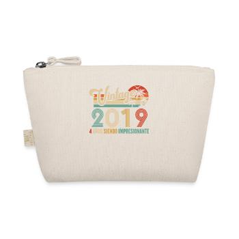 Vintage 2019 Anniversaire 4 ans D'être Awesome - Trousse biologique - nature - Devant