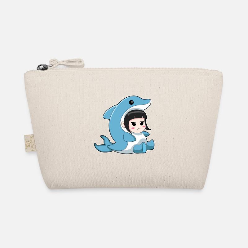 Kind mit Delfin Kostüm Bio-Täschchen