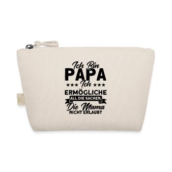 Papa Vater Papas Väter Geschenk - Bio-Täschchen - Natur - Vorne