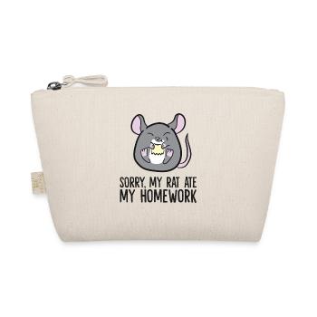 Désolé mon rat a mangé mes devoirs école drôle de rat de compagnie - Trousse biologique - nature - Devant