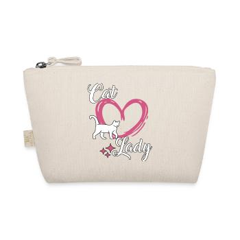 Katzen Lady Katzen Mama Katzen Geschenk Miau - Bio-Täschchen - Natur - Vorne