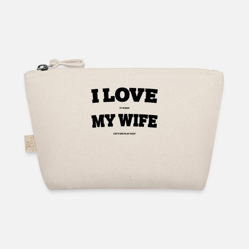 Golf Ehefrau Golfspieler Golftasche Ehemann Ball Bio-Täschchen