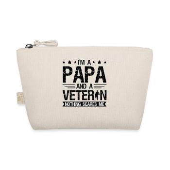 Papa Veteran Mann Vater Soldat - Bio-Täschchen - Natur - Vorne