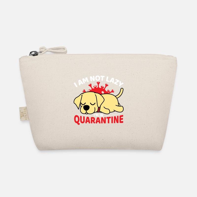 Cute dog with quarantine motif Organic Pouch