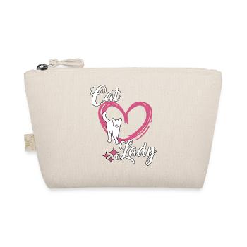 Cat Lady gift for you cute cat owner - Organic Pouch - nature - Front