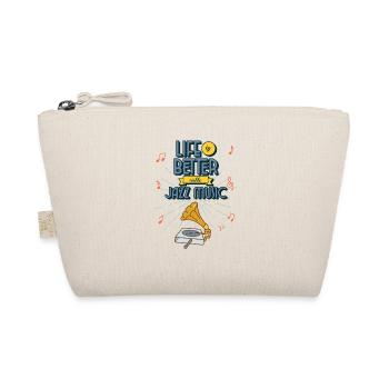 Life is better with jazz music - Organic Pouch - nature - Front