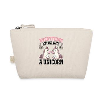 Everything is better with a unicorn unicorn - Organic Pouch - nature - Front