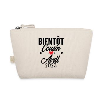 Bientôt Cousin Avril 2023, Annonce Grossesse - Trousse biologique - nature - Devant