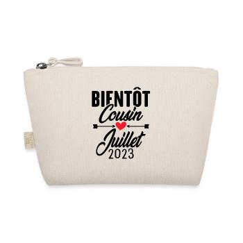 Bientôt Cousin Juillet 2023, Annonce Grossesse - Trousse biologique - nature - Devant