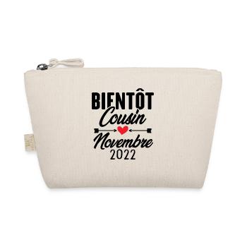 Bientôt Cousin Novembre 2022, Annonce Grossesse - Trousse biologique - nature - Devant