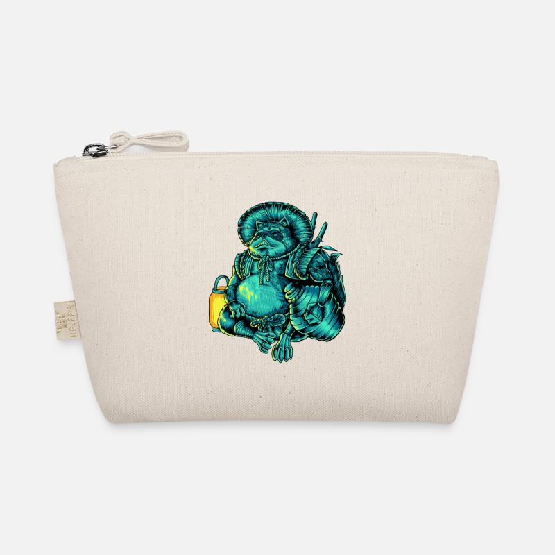 Japanische Yokai Figur Tanuki - Bio-Täschchen - Natur