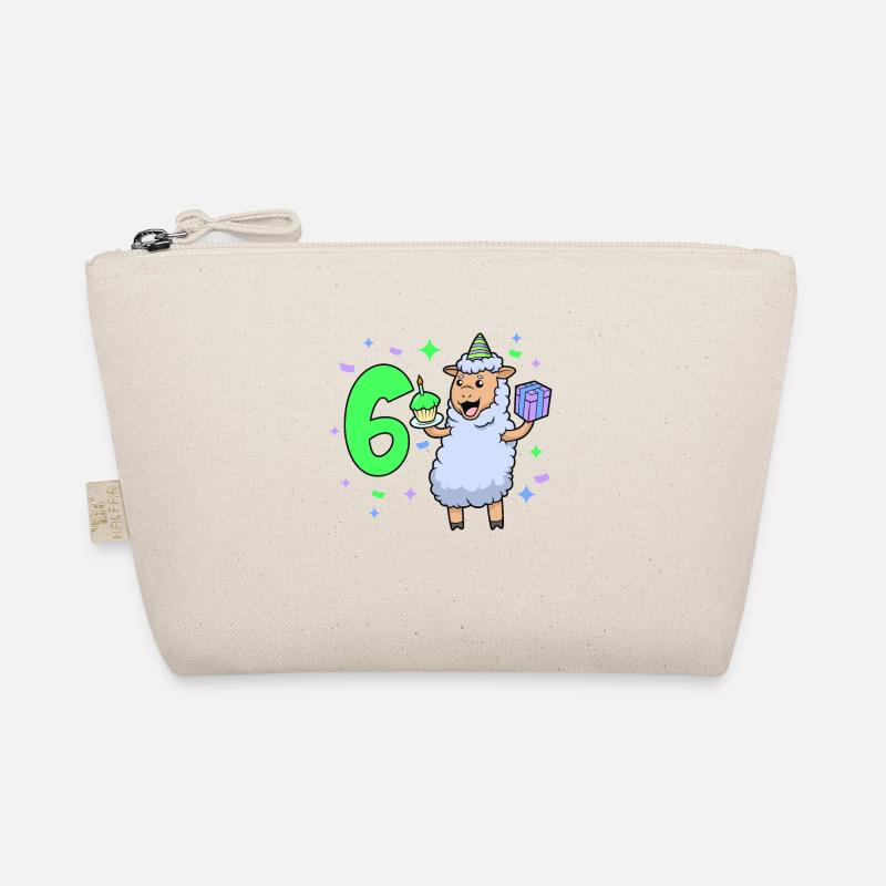 Mit Schaf - Mädchen Geburtstag 6 Jahre Bio-Täschchen