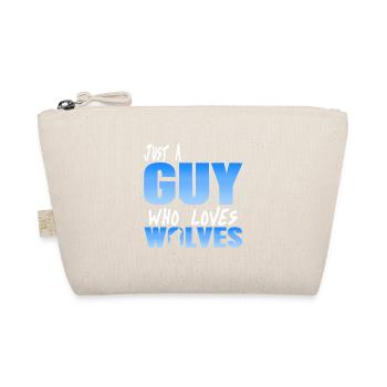 Just A Guy Who Loves Wolves Cool Retro T-Shirt - Bio-Täschchen - Natur - Vorne