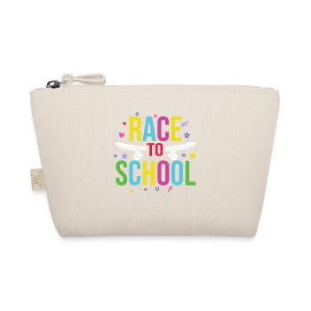 Skateboard School Start Back to School School Students - Organic Pouch - nature - Front