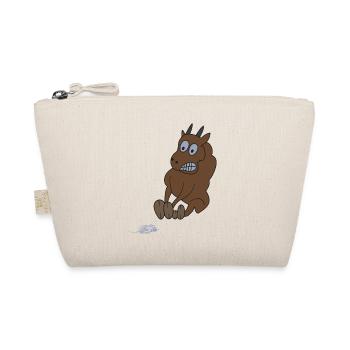 Funny bull is afraid of mouse farmer motif - Organic Pouch - nature - Front
