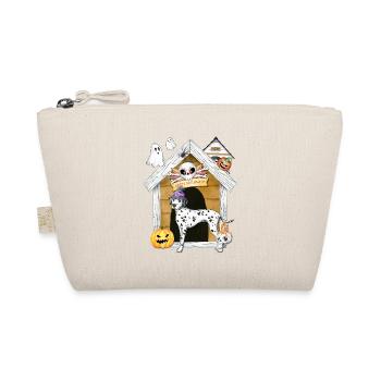Halloween Dalmatian Dog Witch - Organic Pouch - nature - Front