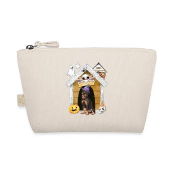 Halloween Rottweiler Dog Witch - Organic Pouch - nature - Front