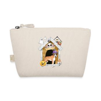 Halloween Boxer Dog Witch - Organic Pouch - nature - Front