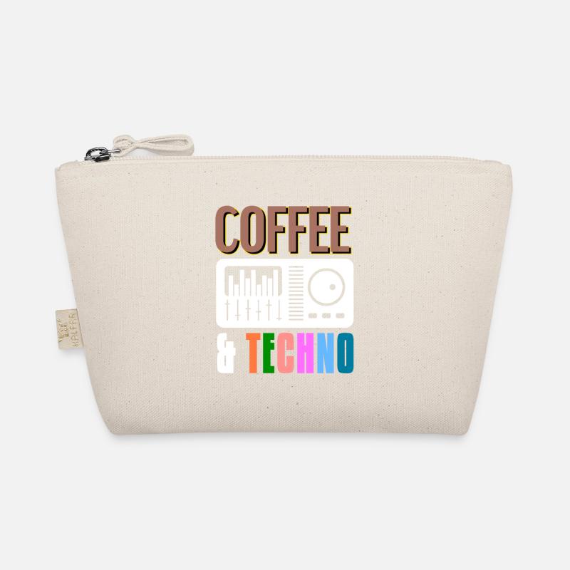 COFFEE & TECHNO Awesome Retro Music Techno Bio-Täschchen