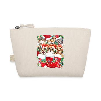 Christmas Cats, Funny and Cute Cat in Xmas Stockin - Organic Pouch - nature - Front